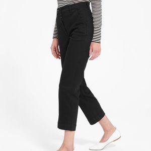 Everlane Cropped Straight Short Black Pants Size 12